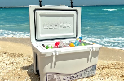 Foto 7 | Foto 7 | Hielera Térmica Blanca Caribbean Cooler 43 L