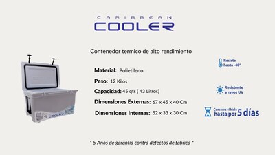 Foto 8 | Foto 8 | Hielera Térmica Blanca Caribbean Cooler 43 L