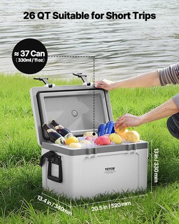 Foto 2 | Foto 2 | Nevera Portátil Vevor 26l Con Retención De Hielo Para Picnics - Venta Internacional.