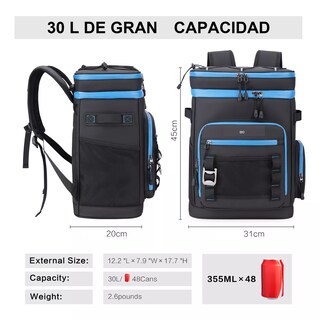 Foto 2 | Foto 2 | Hielera Mochila Portátil De 30l Eo Safe Imports Esi-18748 Color Multicolor