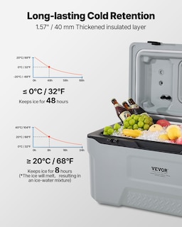 Foto 3 | Foto 3 | Hielera Portátil Vevor De 74 Litros Con Retención De Hielo Para Viajes Familiares - Venta Internacional.