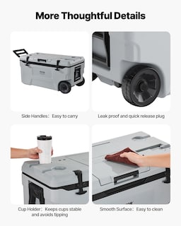 Foto 5 | Foto 5 | Hielera Portátil Vevor De 74 Litros Con Retención De Hielo Para Viajes Familiares - Venta Internacional.