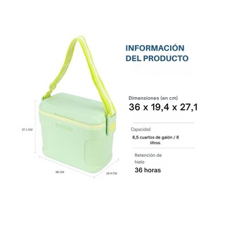 Foto 2 | Foto 2 | Pinnacle Hielera 11 Qt 12 Latas 8 L Con Correa Ajustable Verde Claro