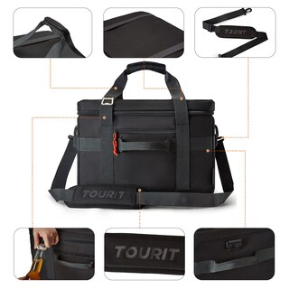 Foto 4 | Foto 4 | Bolsa Térmica Tourit De 40 Litros, Aislante, 60 Latas, Para Pícnic, Playa, Color Negro - Venta Internacional.