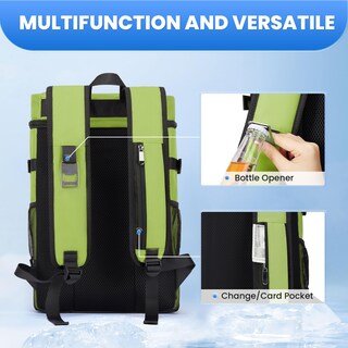 Foto 6 | Foto 6 | Mochila Térmica Miycoo 28 L, Aislante, 40 Latas, Impermeable, Verde - Venta Internacional.