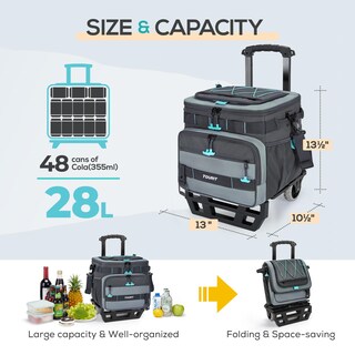 Foto 2 | Foto 2 | Cooler Tourit, Plegable, Con Aislamiento De 48 Latas Y Carro Todo Terreno - Venta Internacional.
