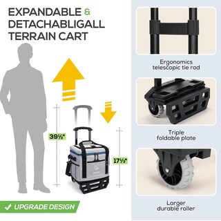 Foto 3 | Foto 3 | Hielera Portátil Tourit De 29 Litros Con Capacidad Para 50 Latas Y Ruedas - Venta Internacional.