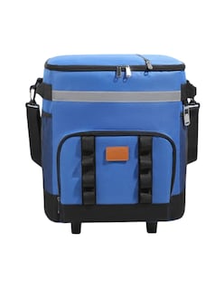Foto 2 | Foto 2 | Hielera Portátil Con Ruedas 35l Bolsa Térmica Plegable Playa Azul
