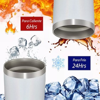 Foto 2 | Foto 2 | Vasos Térmicos De Acero Inoxidable Para Calor Y Frío Eo Safe Imports Esi-6842 Color Blanco