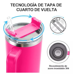 Foto 3 | Foto 3 | Vaso Térmico Acero Inoxidable Eo Safe Imports ESI-9139 Rosa 40 oz