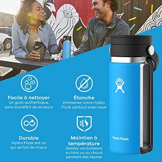 Foto 2 | Foto 2 | Venta Internacional - Botella de Agua Hydro Flask con Aislamiento de Boca Ancha 473 ml con Tapa