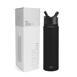 Foto 1 | Foto 1 | Venta Internacional - Botella de Agua Simple Modern Summit Negro con Aislamiento al Vacío con Popote