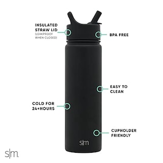 Foto 2 | Foto 2 | Venta Internacional - Botella de Agua Simple Modern Summit Negro con Aislamiento al Vacío con Popote