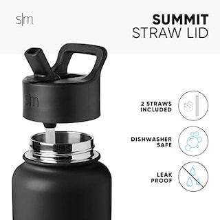 Foto 3 | Foto 3 | Venta Internacional - Botella de Agua Simple Modern Summit Negro con Aislamiento al Vacío con Popote