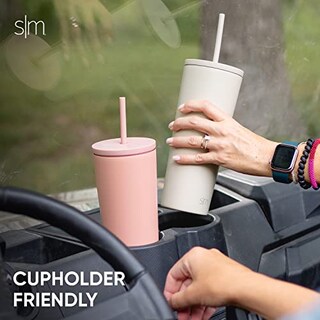 Foto 3 | Foto 3 | Venta Internacional-Vaso Simple Modern Rosa de 500 Ml con Popote