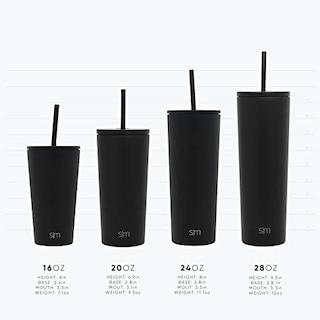 Foto 4 | Foto 4 | Venta Internacional-Vaso Simple Modern Negro 500 Ml con Popote