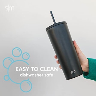 Foto 6 | Foto 6 | Venta Internacional-Vaso Simple Modern Negro 500 Ml con Popote