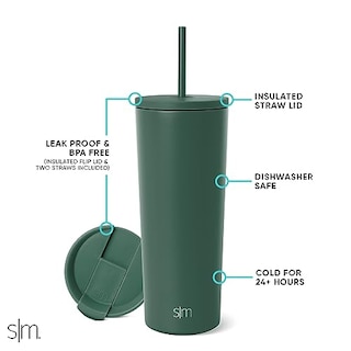 Foto 2 | Foto 2 | Venta Internacional-Vaso Simple Modern Vede 500 Ml con Popote
