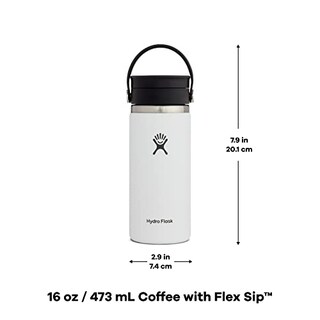 Foto 4 | Foto 4 | Venta Internacional - Botella Hydro Flask, Boca Ancha, 473 Ml, Con Tapa Flexible Para Sorbos, De Acero Inoxidable