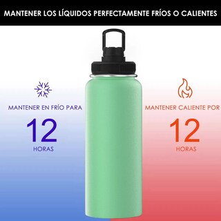 Foto 2 | Foto 2 | Botella Eo Safe Imports Esi-12523 Verde para Agua Fría o Caliente de Acero Inoxidable 1.2 L