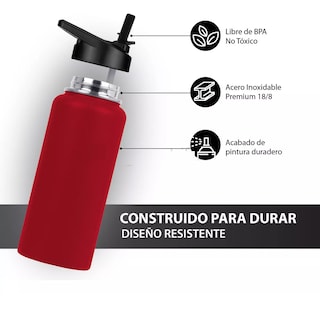 Foto 2 | Foto 2 | Termo Eo Safe Imports ESI-12695 Rojo 950 ml con 3 Tapas