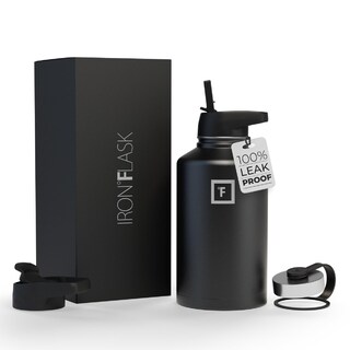 Foto 1 | Foto 1 | Botella De Agua Iron °flask Para Acampar Y Hacer Senderismo, 1,9 L, Con 3 Tapas De Pajita - Venta Internacional.