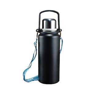 Foto 1 | Foto 1 | Termo de Acero Inoxidable Negro de 1500 ml con Tapa a Prueba de Fugas y Asa