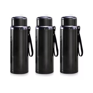 Foto 1 | Foto 1 | Termo De Acero Inoxidable Aislado Al Vacío 1000ml 3 Pack Eo Safe Imports Esi-15971 Negro