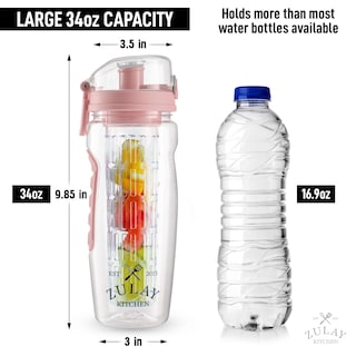 Foto 5 | Foto 5 | Botella De Agua Zulay De 1 Litro Con Infusor De Fruta, A Prueba De Fugas, Color Rosa - Venta Internacional.