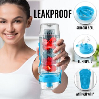 Foto 4 | Foto 4 | Botella De Agua Zulay De 1 Litro Con Infusor De Fruta, A Prueba De Fugas, Color Azul - Venta Internacional.