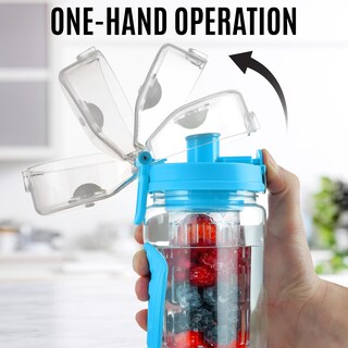 Foto 6 | Foto 6 | Botella De Agua Zulay De 1 Litro Con Infusor De Fruta, A Prueba De Fugas, Color Azul - Venta Internacional.