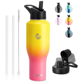 Foto 1 | Foto 1 | Botella De Agua Coktik Con Aislamiento De 1,2 Litros Con Tapa Con Pajita Y Tapa Con Caño - Venta Internacional.