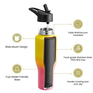 Foto 2 | Foto 2 | Botella De Agua Coktik Con Aislamiento De 1,2 Litros Con Tapa Con Pajita Y Tapa Con Caño - Venta Internacional.