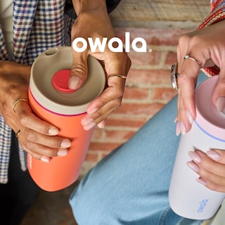 Foto 5 | Foto 5 | Vaso De Café Owala Smoothsip Slider, Aislante, 360 Ml, Color Marrón Y Blanco - Venta Internacional.