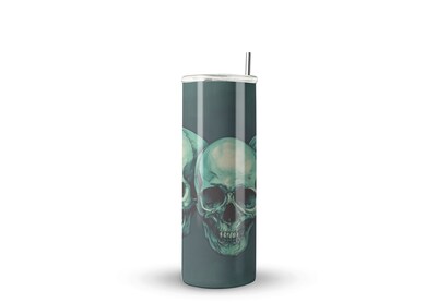 Foto 1 | Foto 1 | Termo Skinny De Acero Popote 600ml Calavera Mod.f77