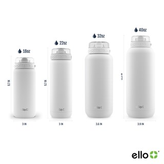 Foto 3 | Foto 3 | Botella De Agua Ello Cooper 946ml De Acero Inoxidable Blanca - Venta Internacional.