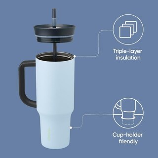 Foto 2 | Foto 2 | Vaso De Viaje Owala De Acero Inoxidable, 1,2 L, Triple Aislamiento, Azul - Venta Internacional.