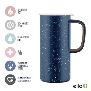 Foto 3 | Foto 3 | Taza De Viaje Ello Campy Con Aislamiento Al Vacío, 530 Ml, Xavier Navy - Venta Internacional.