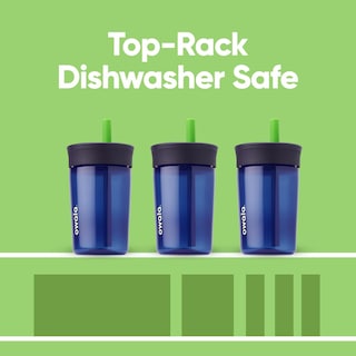 Foto 5 | Foto 5 | Vaso Owala Kids De Plástico Sin Bpa, 450 Ml, Con Pajita, Azul Marino Y Azul - Venta Internacional.