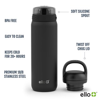 Foto 4 | Foto 4 | Botella De Agua Ello Cooper 650 Ml De Acero Inoxidable Gris - Venta Internacional.