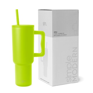 Foto 1 | Foto 1 | Vaso Simple Modern Trek De 1,2 L Con Asa Y Tapa Con Pajita, Color Verde - Venta Internacional.