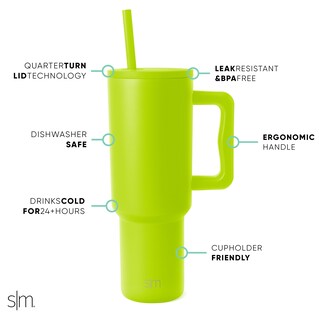 Foto 2 | Foto 2 | Vaso Simple Modern Trek De 1,2 L Con Asa Y Tapa Con Pajita, Color Verde - Venta Internacional.