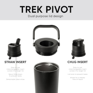 Foto 2 | Foto 2 | Botella De Agua Simple Modern Trek Pivot De Acero Inoxidable De 900 Ml - Venta Internacional.