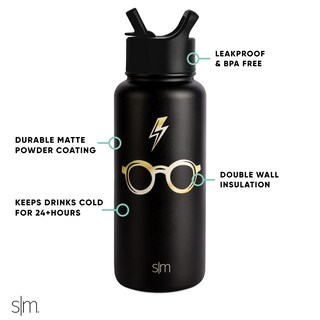 Foto 5 | Foto 5 | Botella De Agua Sencilla Y Moderna De Harry Potter De 950 Ml Con Tapa De Pajita - Venta Internacional.