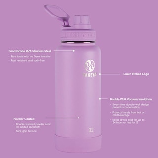 Foto 3 | Foto 3 | Botella de Agua de Acero Inoxidable Takeya Actives 24 oz con Aislamiento al Vacío y Tapa de Boquilla - Venta Internacional