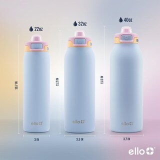 Foto 5 | Foto 5 | Botella De Agua Ello Pop & Fill De Acero Inoxidable Coastal, 650 Ml - Venta Internacional.
