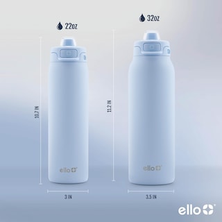 Foto 5 | Foto 5 | Botella De Agua Ello Pop & Fill De Acero Inoxidable, 650 Ml, Halógena, Azul - Venta Internacional.