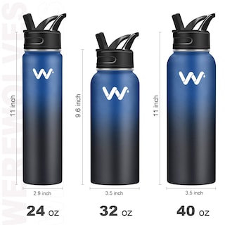 Foto 3 | Foto 3 | Botella De Agua Werewolves Con Aislamiento De Acero Inoxidable De 1,2 L, Color Azul - Venta Internacional.