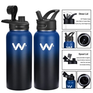 Foto 5 | Foto 5 | Botella De Agua Werewolves Con Aislamiento De Acero Inoxidable De 1,2 L, Color Azul - Venta Internacional.