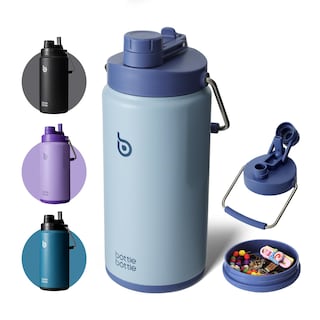Foto 1 | Foto 1 | Botella De Agua Con Aislamiento De 1,9 L, Con Pajita Y Tapa, Color Azul - Venta Internacional.